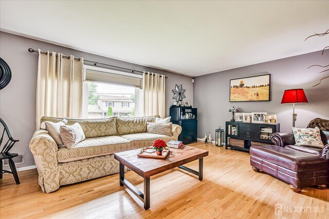 6 Zaydee Dr, Edison, NJ 08837 - living area with light wood-type flooring and baseboards