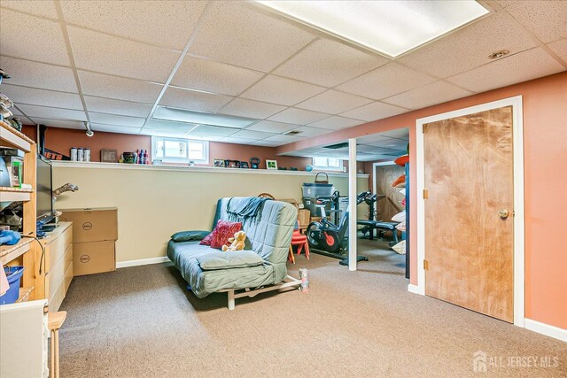 6 Zaydee Dr, Edison, NJ 08837 - living area with carpet flooring and a drop ceiling