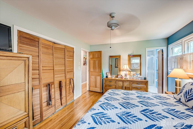 6 Zaydee Dr, Edison, NJ 08837 - bedroom featuring a closet, light wood-style floors, and ceiling fan