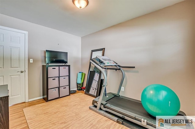 20 Melville Rd, Edison, NJ 08817 - workout area with wood finished floors and baseboards