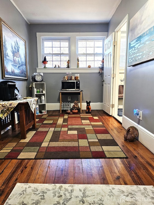 402 Raritan Ave, Middlesex, NJ 08846 - misc room featuring wood-type flooring, plenty of natural light, and baseboards
