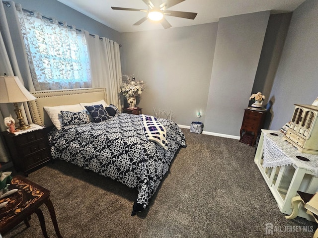 402 Raritan Ave, Middlesex, NJ 08846 - bedroom with carpet floors, baseboards, and ceiling fan
