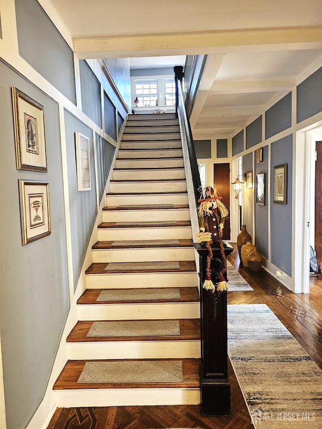 402 Raritan Ave, Middlesex, NJ 08846 - stairway with baseboards