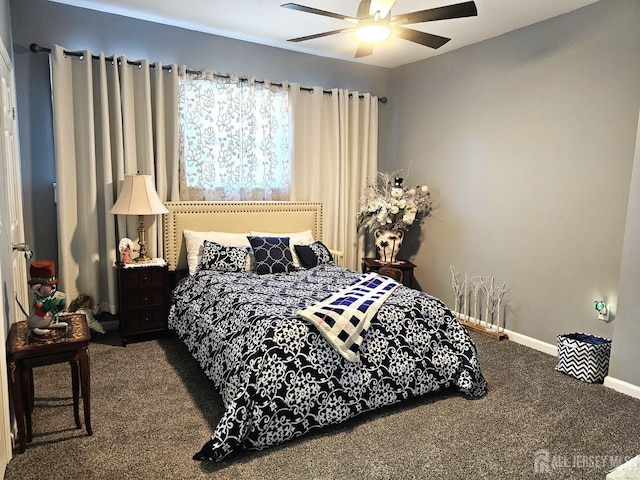 402 Raritan Ave, Middlesex, NJ 08846 - carpeted bedroom with baseboards and ceiling fan
