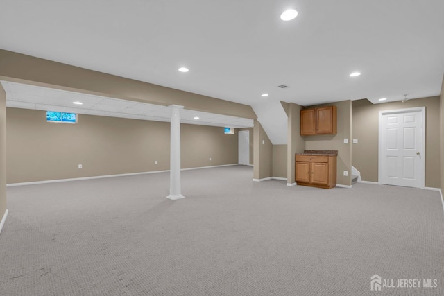 3 Malibu Ct, Jackson, NJ 08527 - finished basement with recessed lighting and light carpet