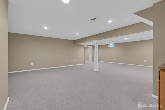 3 Malibu Ct, Jackson, NJ 08527 - finished below grade area with carpet floors and recessed lighting