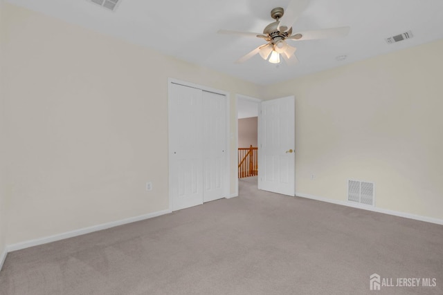 3 Malibu Ct, Jackson, NJ 08527 - unfurnished bedroom featuring carpet flooring, a closet, and a ceiling fan