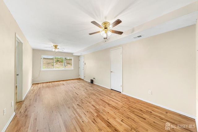 227 College Dr, Edison, NJ 08817 - unfurnished room with a ceiling fan and light wood-type flooring