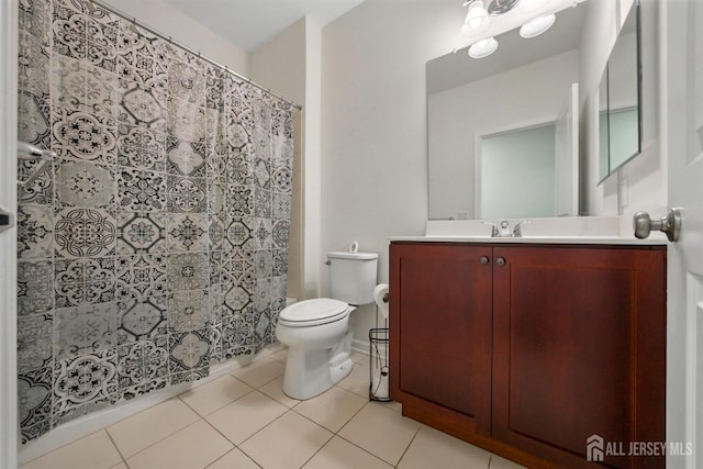 30 Clover Ln, Monroe, NJ 08831 - full bathroom with vanity, tile patterned flooring, and a shower with shower curtain