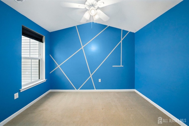 30 Clover Ln, Monroe, NJ 08831 - carpeted empty room featuring ceiling fan, plenty of natural light, and lofted ceiling