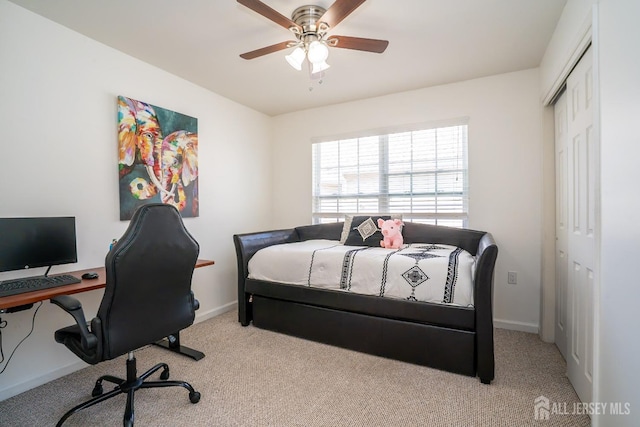 460 Morning Glory Dr, Monroe, NJ 08831 - bedroom with a closet, carpet flooring, baseboards, and a desk