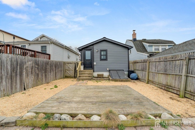 117 Burlington Ave, Leonardo, NJ 07737 - back of house featuring a wooden deck, a fenced backyard, and entry steps
