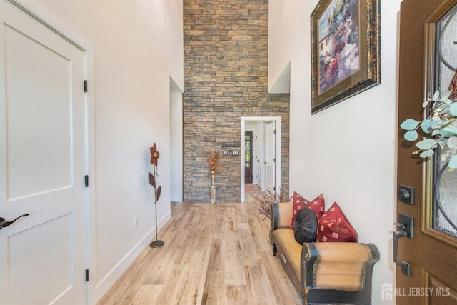 entryway featuring light wood-type flooring