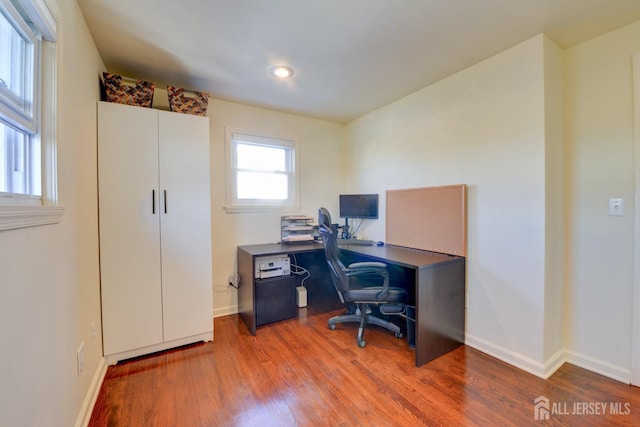 117 Whitman St, Carteret, NJ 07008 - office featuring recessed lighting, wood finished floors, and baseboards