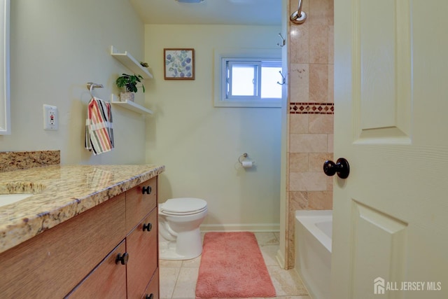 117 Whitman St, Carteret, NJ 07008 - bathroom with toilet, tile patterned flooring, and vanity