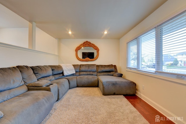 117 Whitman St, Carteret, NJ 07008 - living room with wood finished floors, recessed lighting, and baseboards