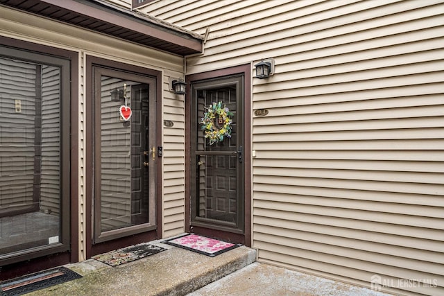 view of doorway to property