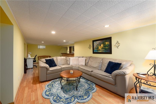 120 Alfred St, Edison, NJ 08820 - living area with recessed lighting, wood finished floors, and bar area