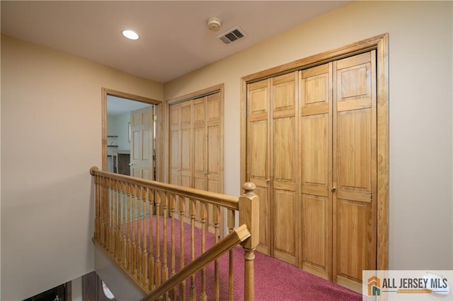 120 Alfred St, Edison, NJ 08820 - corridor featuring an upstairs landing, carpet floors, and recessed lighting