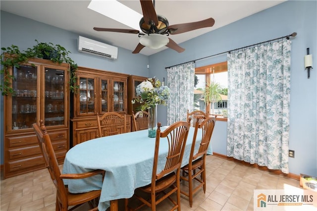 120 Alfred St, Edison, NJ 08820 - dining area with a wall mounted AC and a ceiling fan