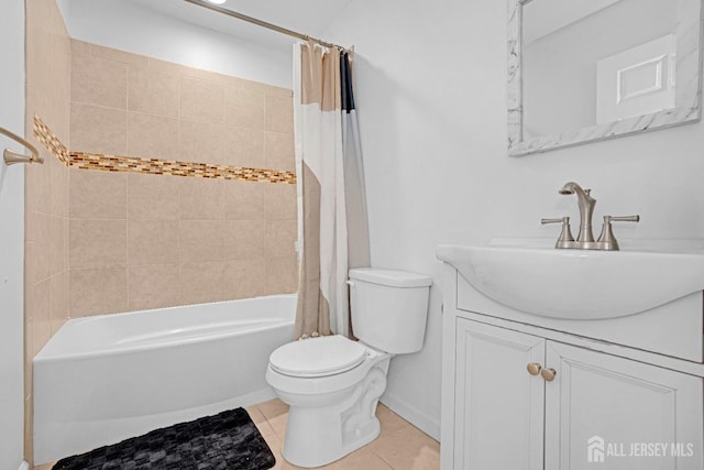 529 Sharon Garden Ct, Woodbridge Proper, NJ 07095 - full bathroom with vanity, shower / tub combo, and tile patterned floors