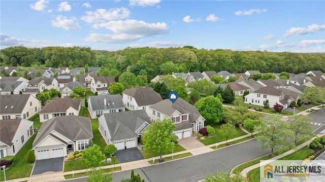 aerial perspective of suburban area
