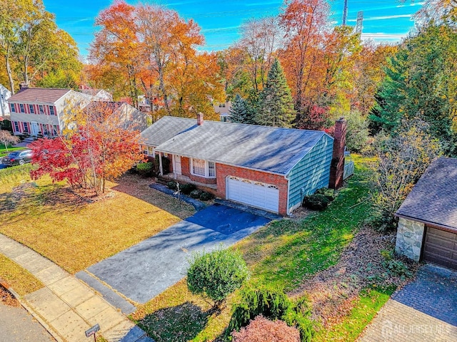 birds eye view of property