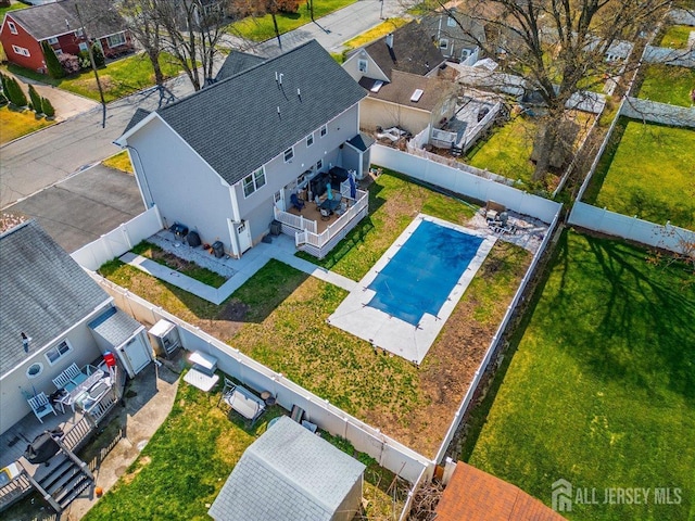 bird's eye view featuring a residential view