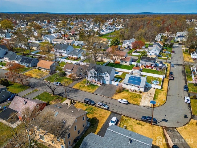 aerial view with a residential view