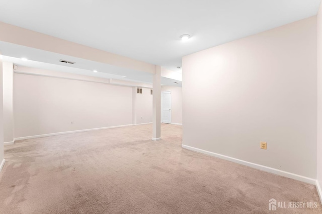 26 Allison Ct, South Brunswick, NJ 08852 - finished below grade area featuring light colored carpet and baseboards