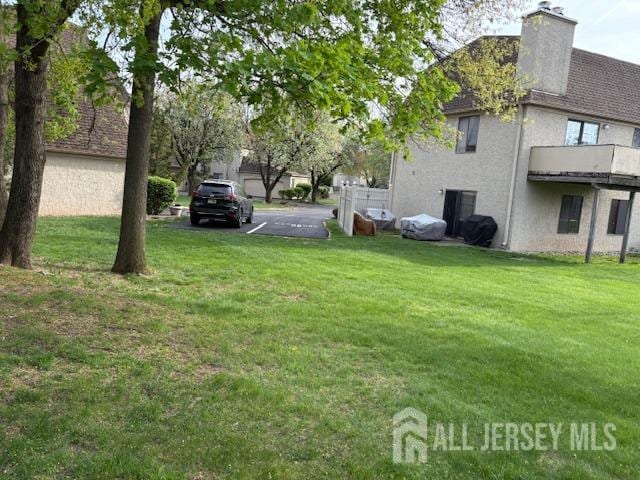 view of grassy yard