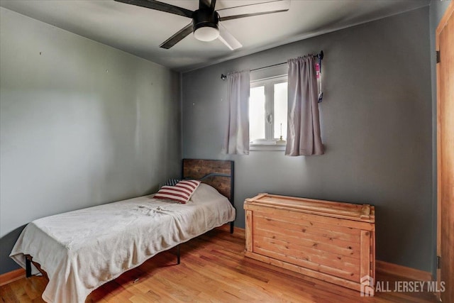 12 Euclid Rd, South Amboy, NJ 08879 - bedroom featuring wood finished floors and a ceiling fan