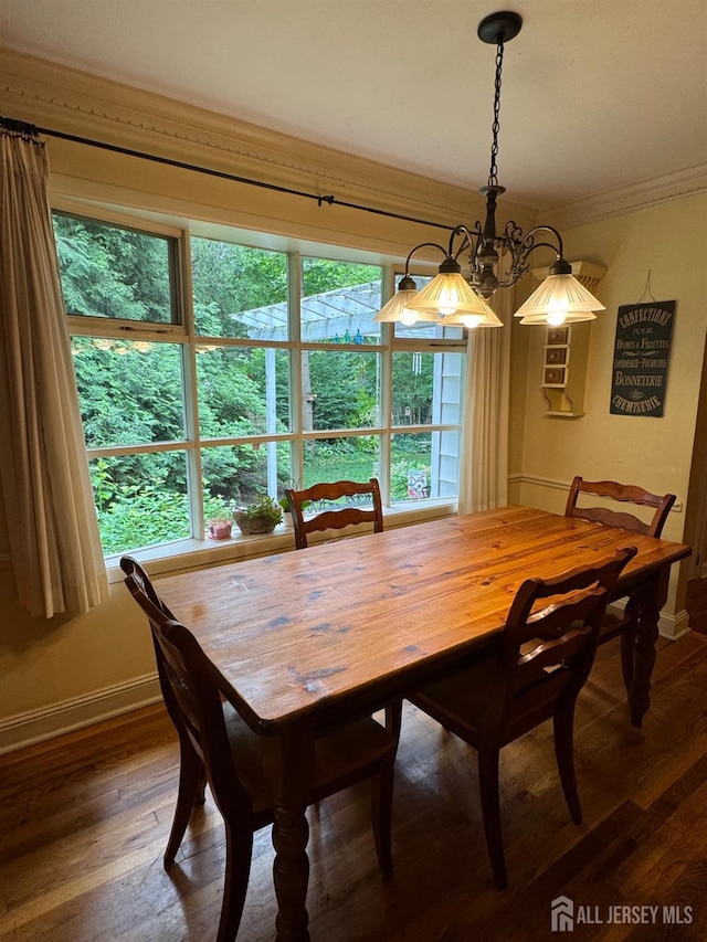 13 Concord St, Edison, NJ 08820 - dining room featuring ornamental molding and hardwood / wood-style floors