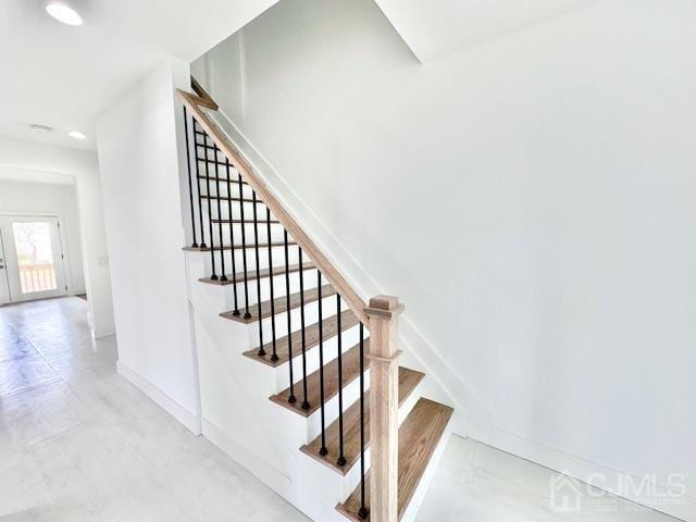 9 Melrose Ave, Sayreville, NJ 08879 - stairs featuring baseboards and recessed lighting