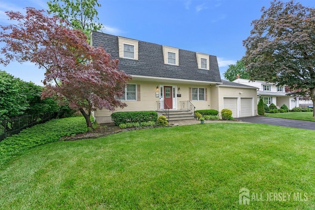 318 Ambrose Ave, Middlesex, NJ 08846 - view of front of home with a shingled roof, driveway, an attached garage, and mansard roof