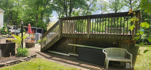 95 Gravel Hill-Spotswood Rd, Monroe, NJ 08831 - wooden deck with stairs