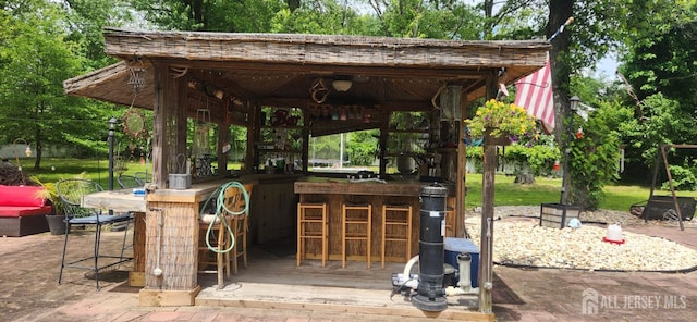 95 Gravel Hill-Spotswood Rd, Monroe, NJ 08831 - view of patio featuring a gazebo and view of scattered trees