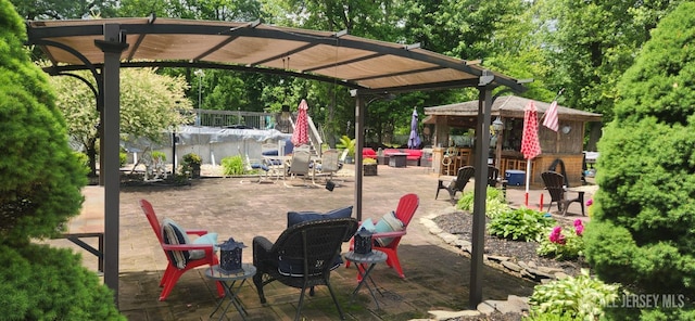 95 Gravel Hill-Spotswood Rd, Monroe, NJ 08831 - view of jungle gym featuring a pergola and a patio