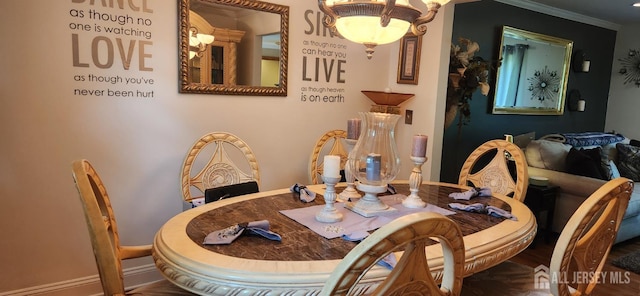 95 Gravel Hill-Spotswood Rd, Monroe, NJ 08831 - dining area featuring baseboards and ornamental molding
