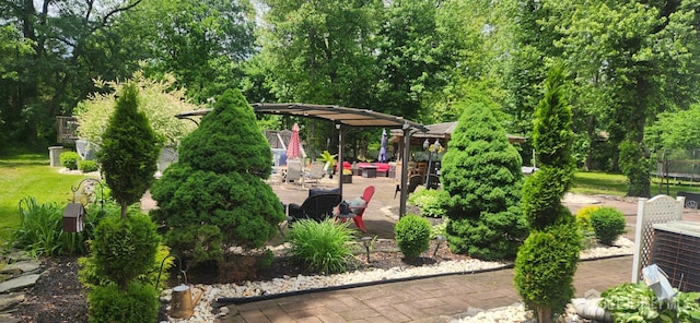 95 Gravel Hill-Spotswood Rd, Monroe, NJ 08831 - view of patio / terrace featuring a pergola