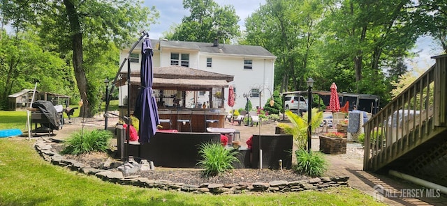95 Gravel Hill-Spotswood Rd, Monroe, NJ 08831 - rear view of house with a patio area and a gazebo