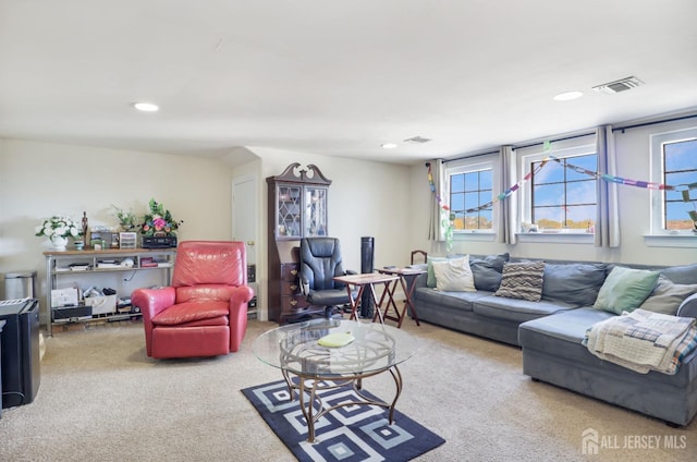 view of carpeted living room