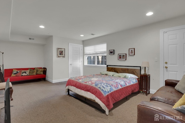 view of carpeted bedroom