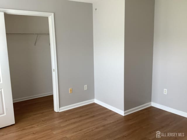 931 Cedar Ct, New Brunswick, NJ 08901 - unfurnished bedroom with a closet, wood finished floors, and a spacious closet