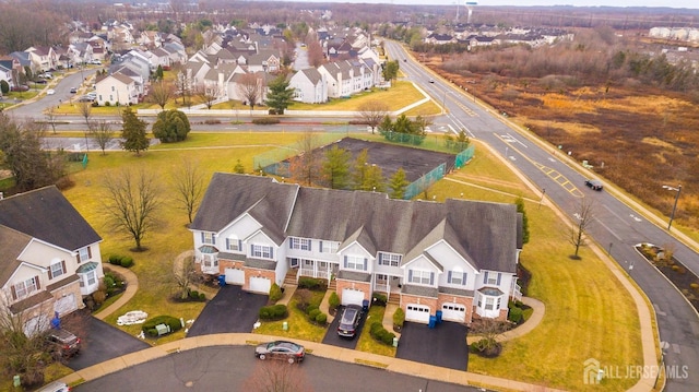 aerial view featuring a residential view