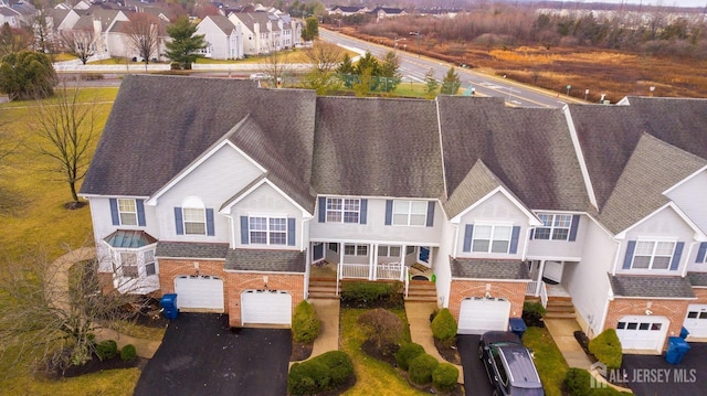 aerial view featuring a residential view