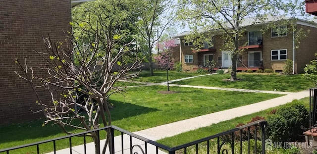 exterior space with a lawn