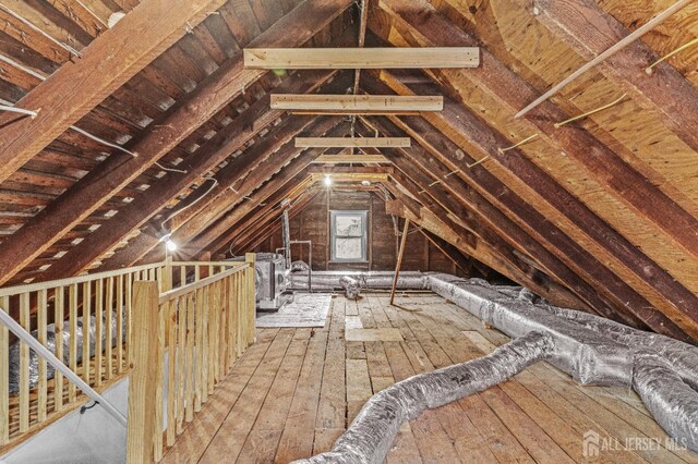 view of attic