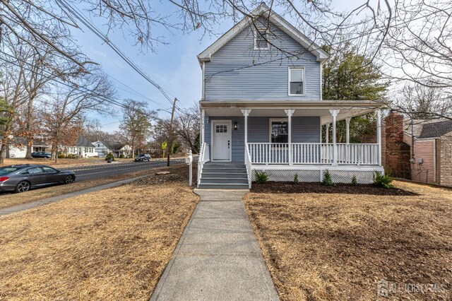 view of front of home with a porch