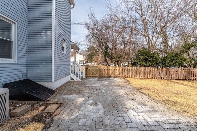 view of patio / terrace featuring central AC unit